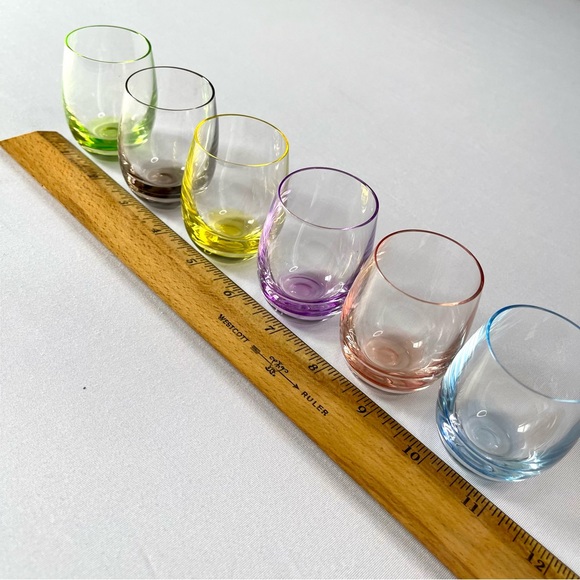 Bohemia Crystal Rainbow 2 Oz Shot Brandy glasses Set of 6 - Picture 4 of 7